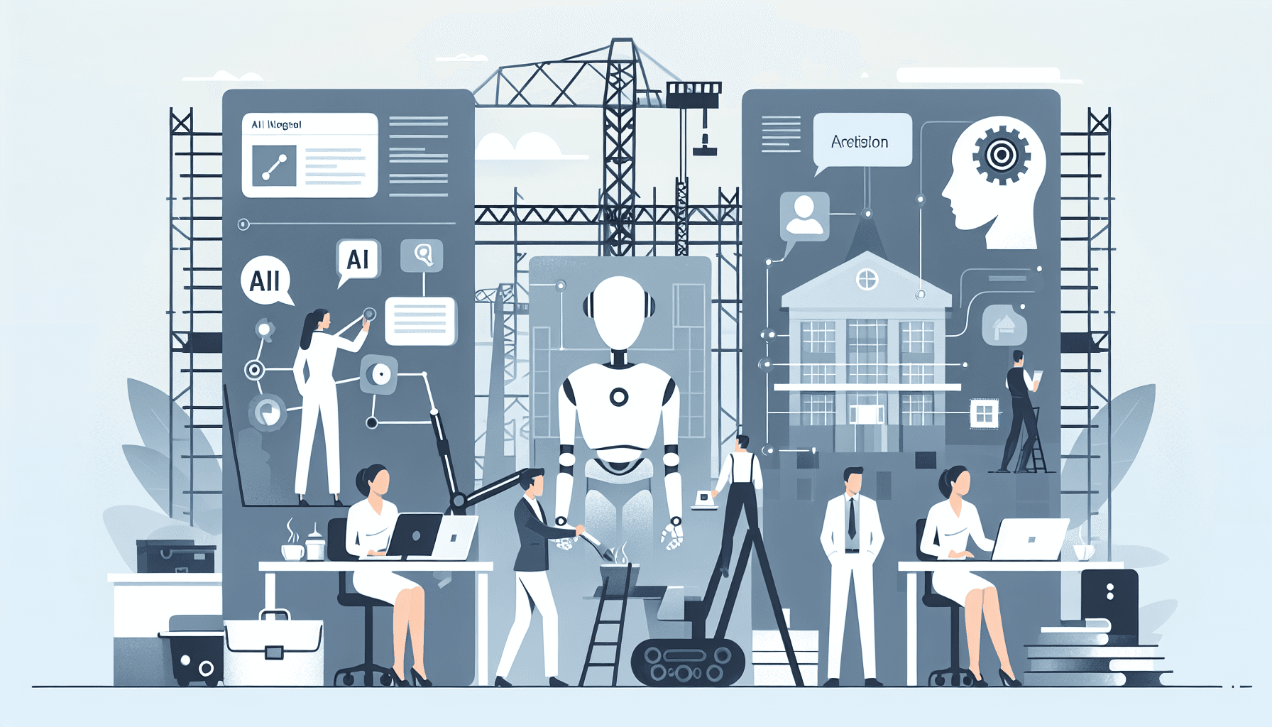 Illustratie bij het artikel over AI-agenten in de bouw